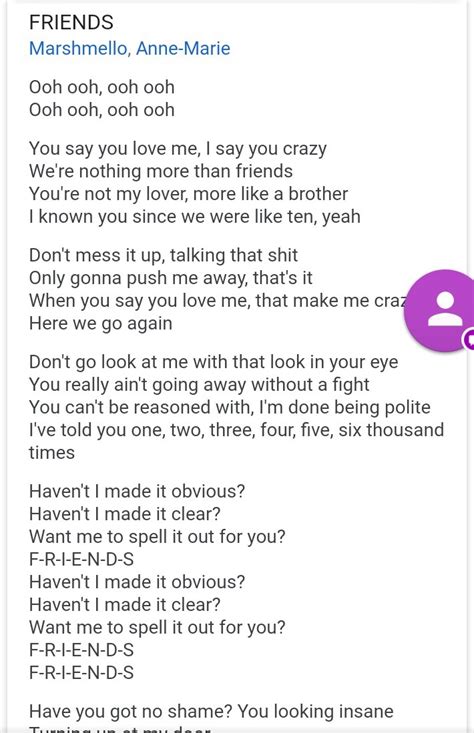 friends lyrics